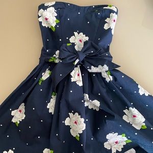 Abercrombie Girls flowered Blue Dress Sz S